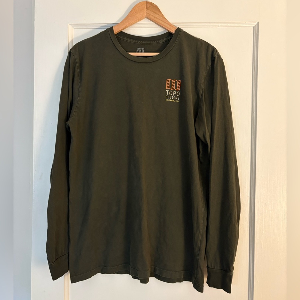 Topo Designs Men's Dark Green Long Sleeve Tee